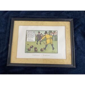 1960s‎ Vtg Perrier French Sparkling Table Water Rules of Golf VIII Litho Print